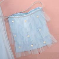 TBI Gaun Dress Princess Gatsby Blue + Sling Bag Fashion Import Anak Cute