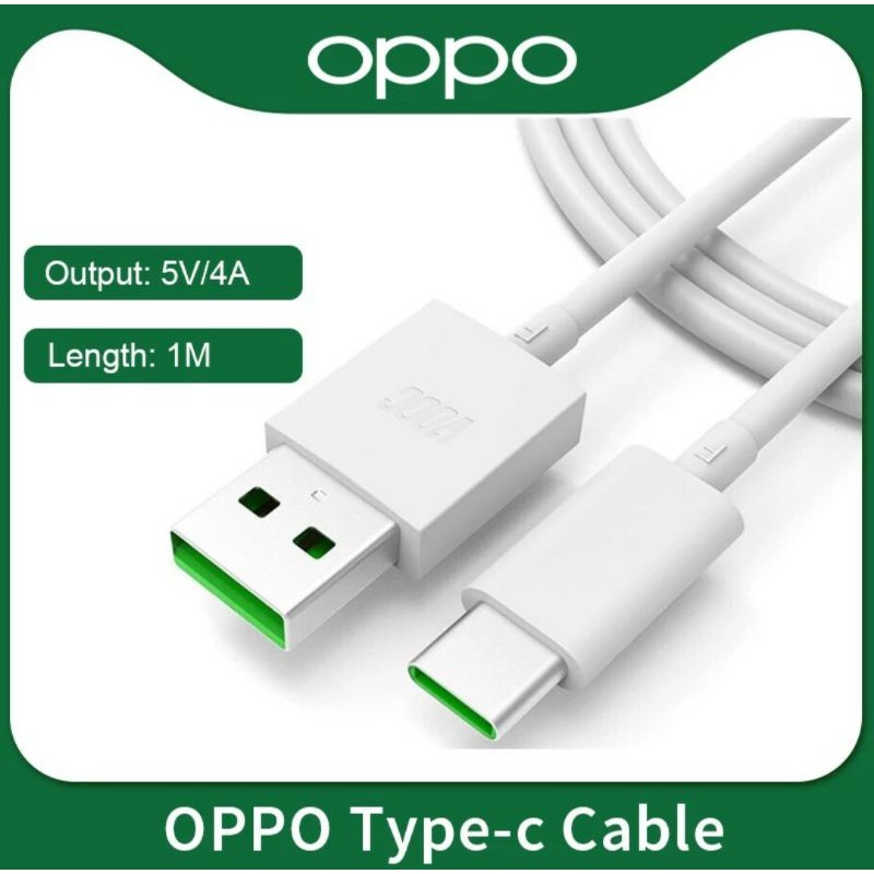 Kabel Data USB OPPO VOOC 4A A5 2020 / A9 2020 / R17 / A91 / A53 / Reno Super fas charging Micro type c