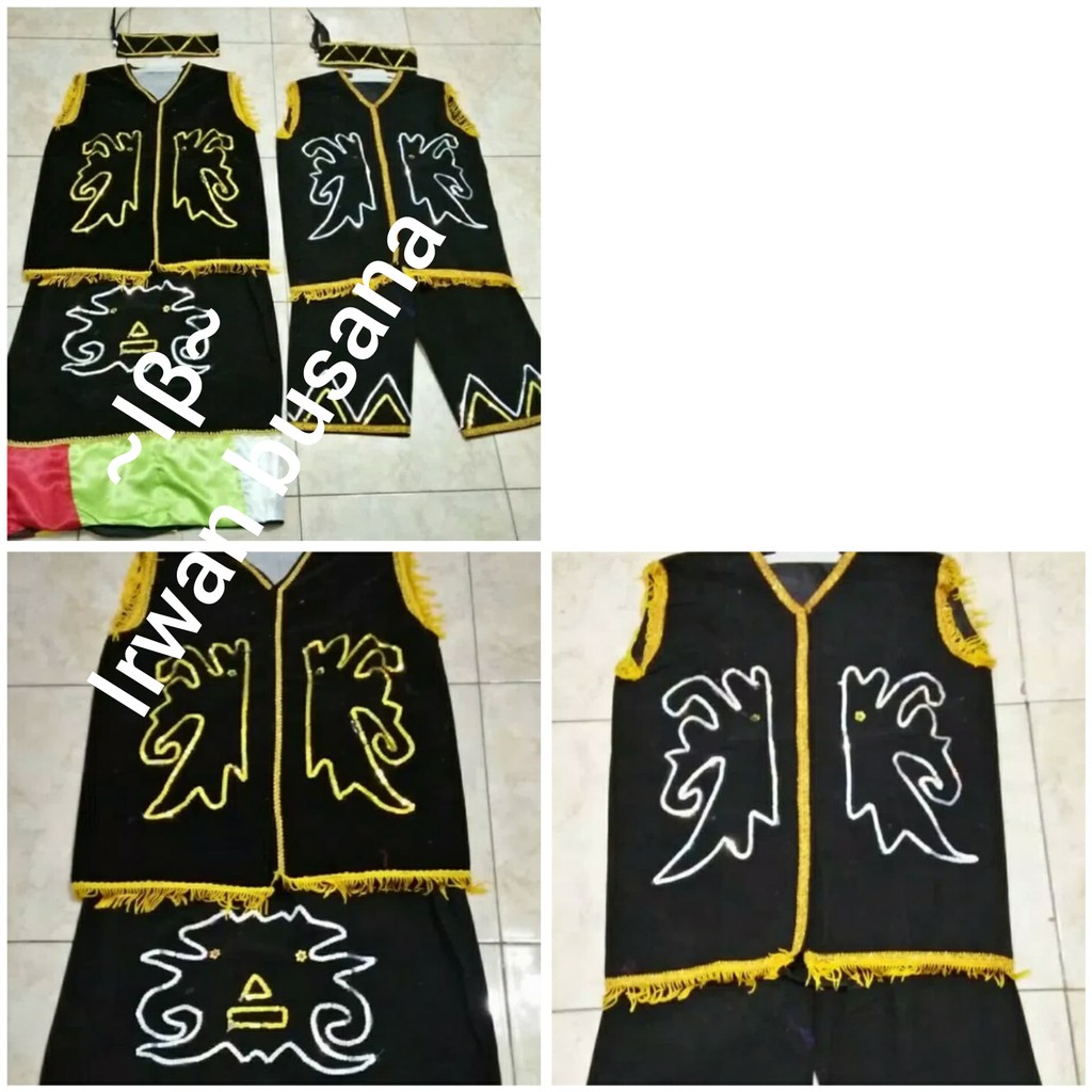 Baju adat kalimantan/dayak anak SD