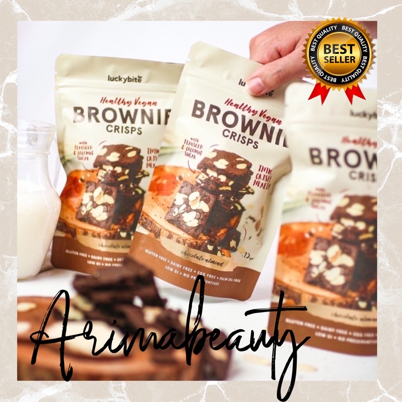 

Vegan Brownie Crisps (75gr) Gluten Free & Healthy - LUCKYBITE