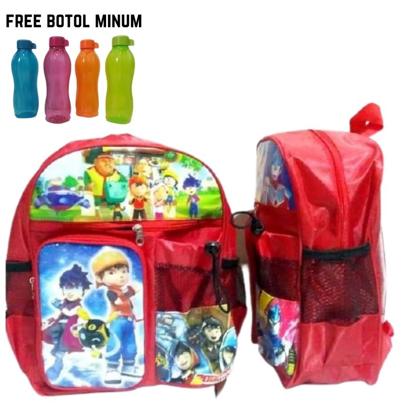 Tas Ransel Anak Boboboy free botol minum