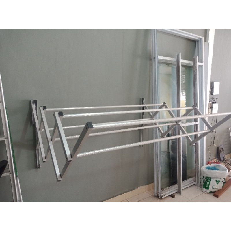 JEMURAN KAIN LIPAT DINDING FULL ALUMINIUM. MURAH GRATIS ONGKIR + PASANG PEKANBARU KOTA