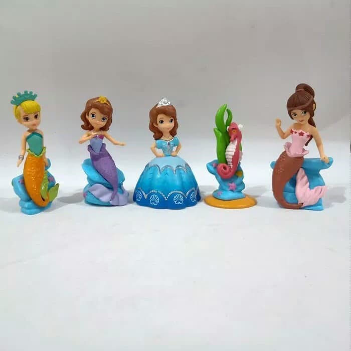 MOMBABY1 Figure Set Putri Duyung Mermaid Princess Sofia / Topper Cake Kue sofia