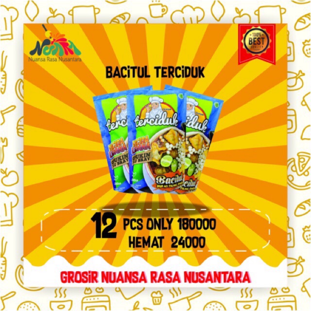 

[ PAKET GROSIR 12 PCS TERMURAH ] BACITUL - Baso Aci Tulang Rangu Terciduk Bandung Cimahi Boci Pedas