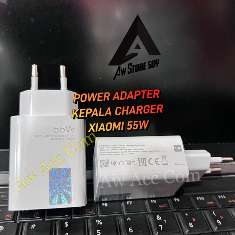 Power Adapter Kepala Charger Xiaomi Ori 55W Turbo Fast charge Xiaomi Redmi 9 10 10C 10T/ Note 7/ 8/ 9/10S/10 Pro/9T/ Poco M3/M4/X2/X3 Pro