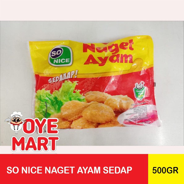 SO NICE NAGET AYAM SEDAP 500GR / CHICKEN NUGGET FROZEN FOOD