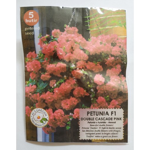 Benih Biji Bunga Petunia F1 Double Cascade Pink Pack - Als Garden