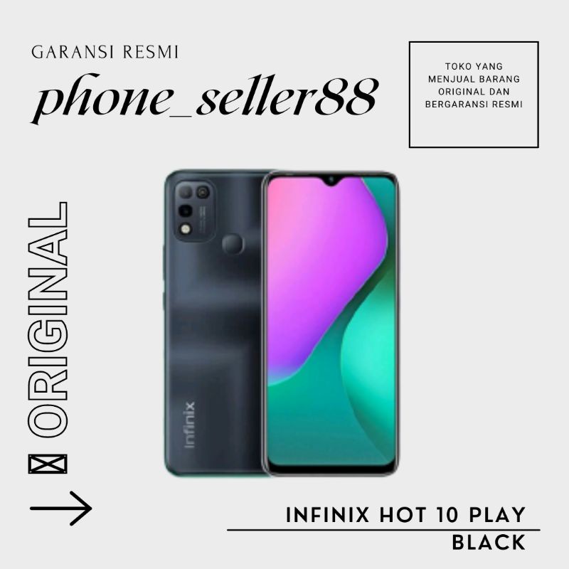 INFINIX HOT 10 PLAY 4/64GB GARANSI RESMI NEW ORIGINAL