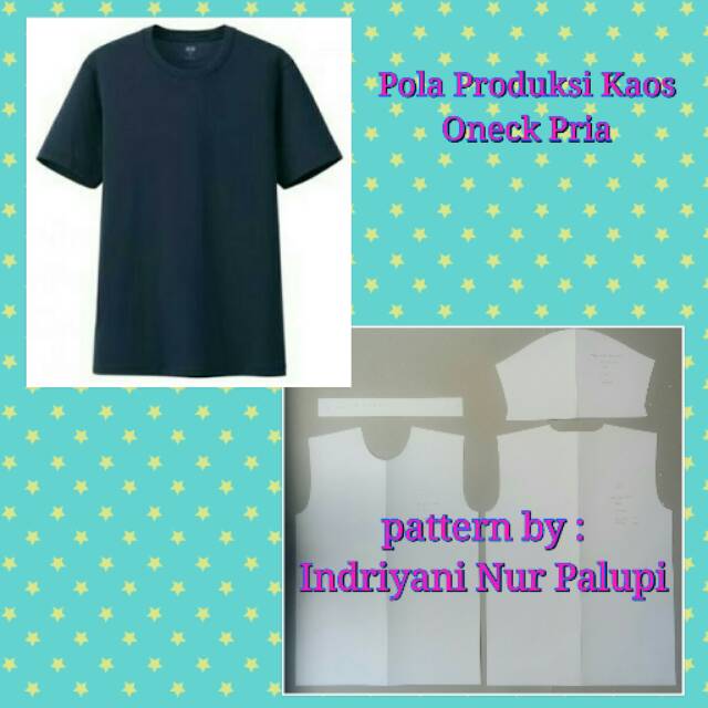 Pola produksi kaos pria model oneck