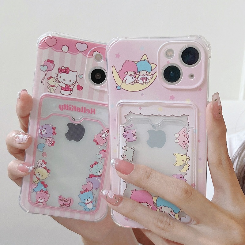 Soft Case Transparan Motif Kartun hellokitty Untuk iPhone 12 13 Pro MAX 11 X XR XS MAX 7 8 Plus