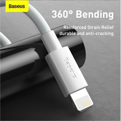 Baseus Simple Wisdom Kabel Charger For USB iPhone 7 8 USB Cable Data 2.4A 2PCS