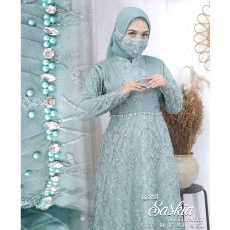 Gamis siskaa//gamis kondangan//gamis pesta terbaruu