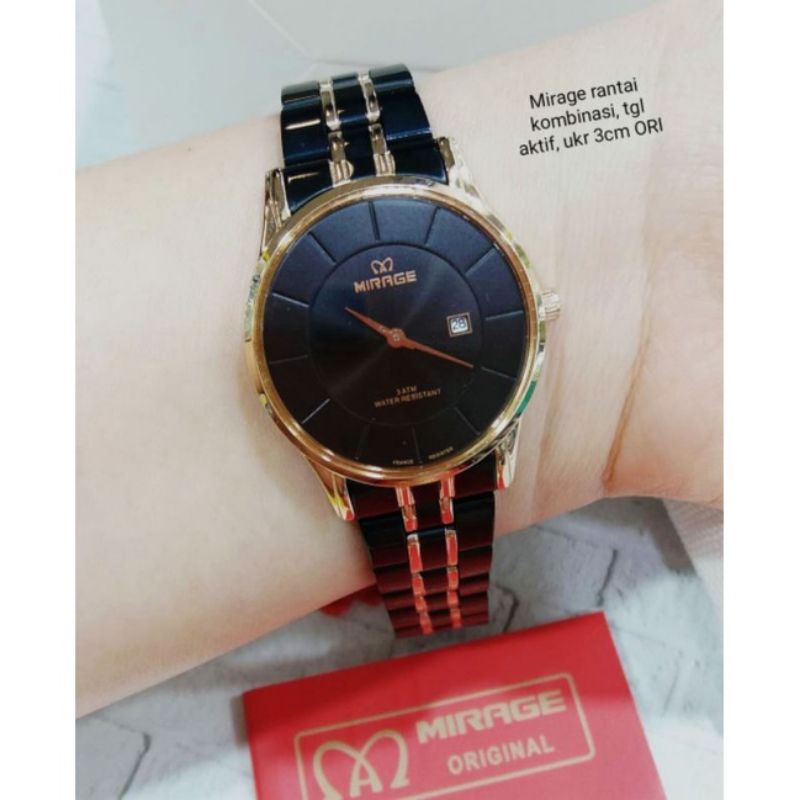 JAM TANGAN MIRAGE 8670L WANITA.100%ORIGINAL DAN WATER RESIST.