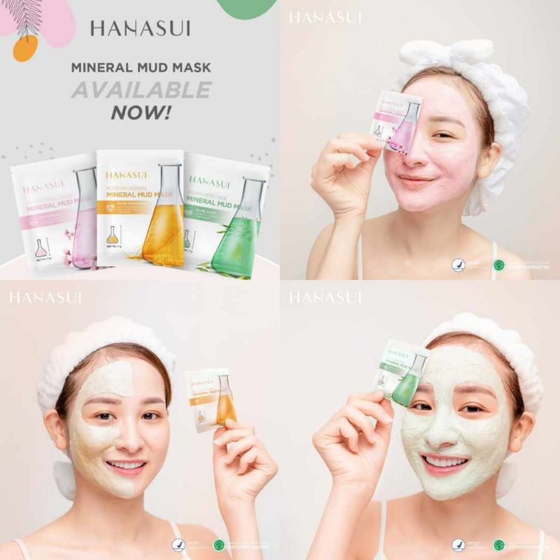 OBRAL CUCI GUDANG ! HANASUI Mineral Mud Mask / Masker Hanasui Masker Wajah KOREAN HERBAL