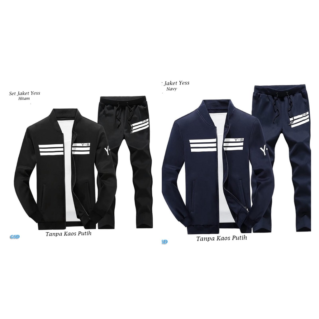 Set Jaket Yess/set jaket celana pria/set jaket pria/set jacket pria/set jaket cowok/jacket cowok
