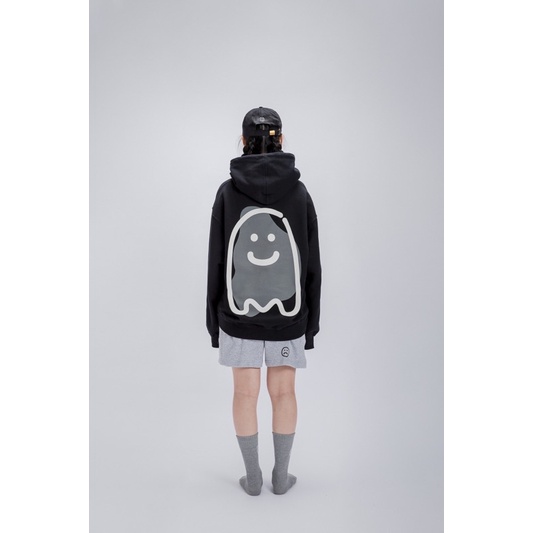 FAITH FADE CHILDHOOD MEMORIES - Smiley Ghostey Small Hoodie (Black)