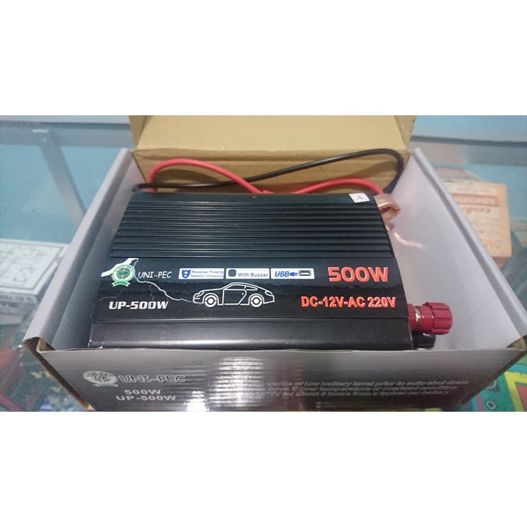 Inverter Perubah Arus Dc(aki)to Ac(rumah) 500 W UNI PEC MURAH