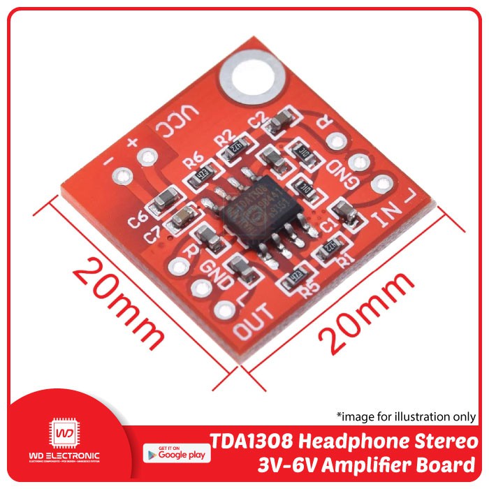 TDA1308 Headphone Amplifier Board module 3V-6V Stereo