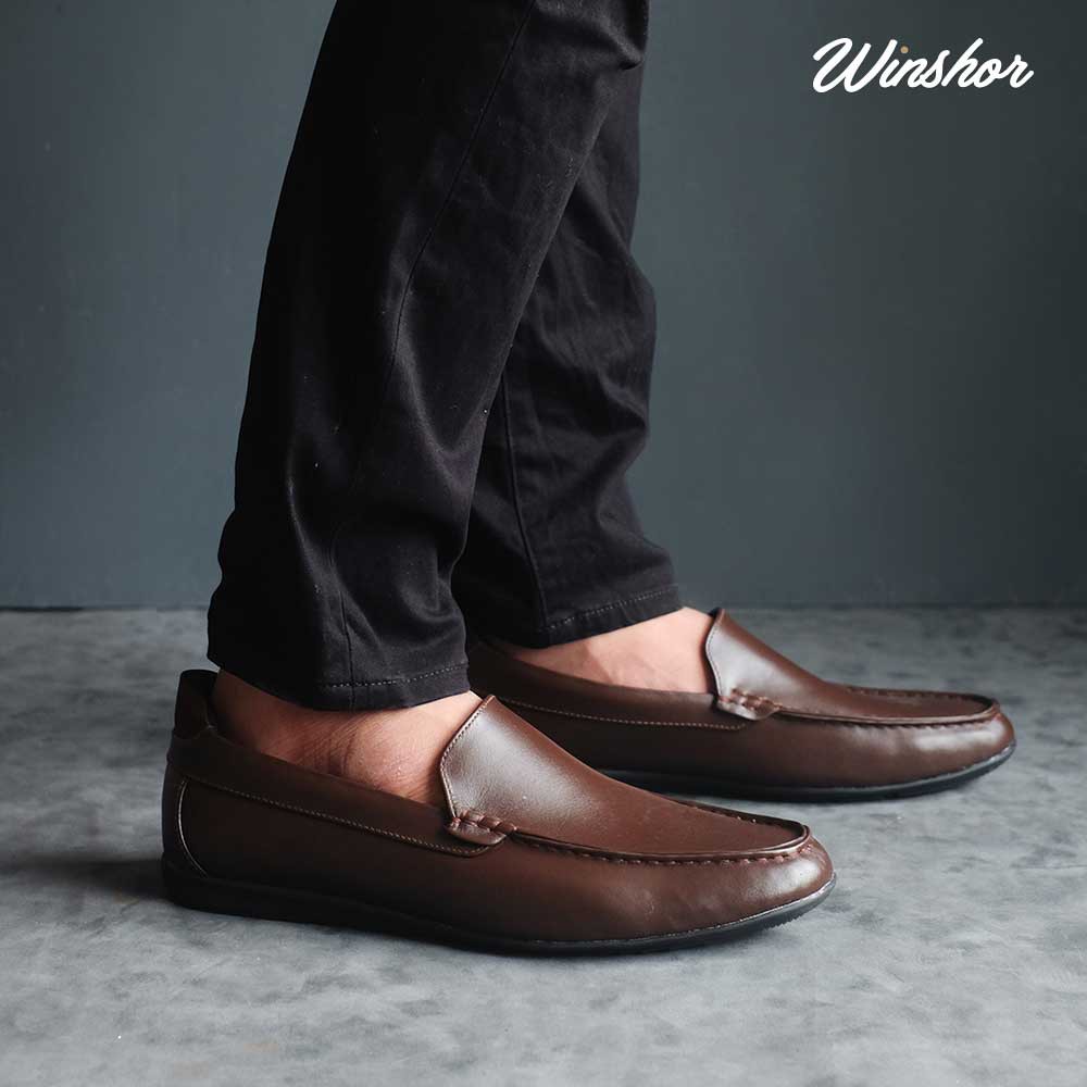 Sepatu Slip on Pria - Winshor - Nixter - Dark Brown