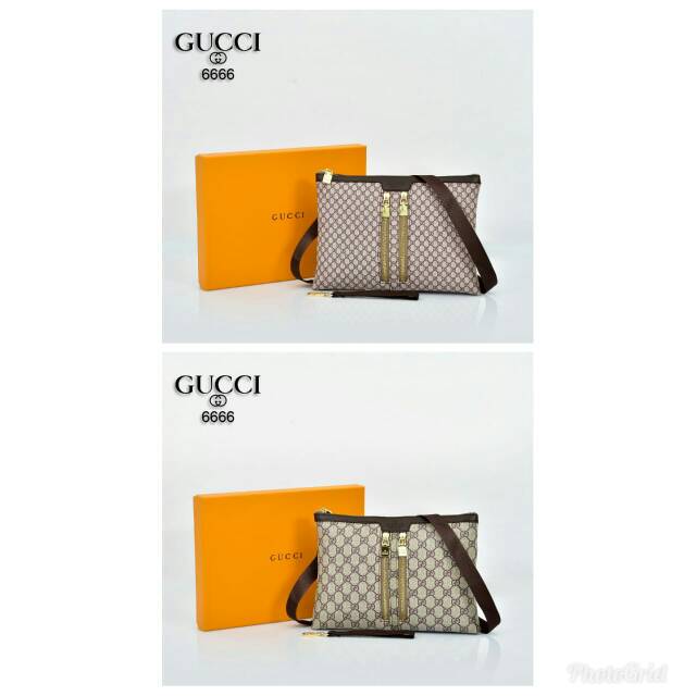Clutch Gucci 6666# Big size ( muat ipad & Free box )
Bahan      : Bahan Waterproof GG