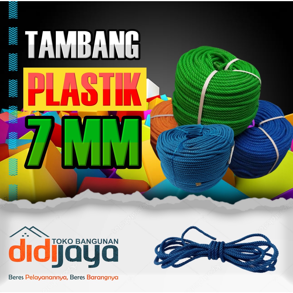 Tali Tambang Plastik 8 MM (Per Meter)