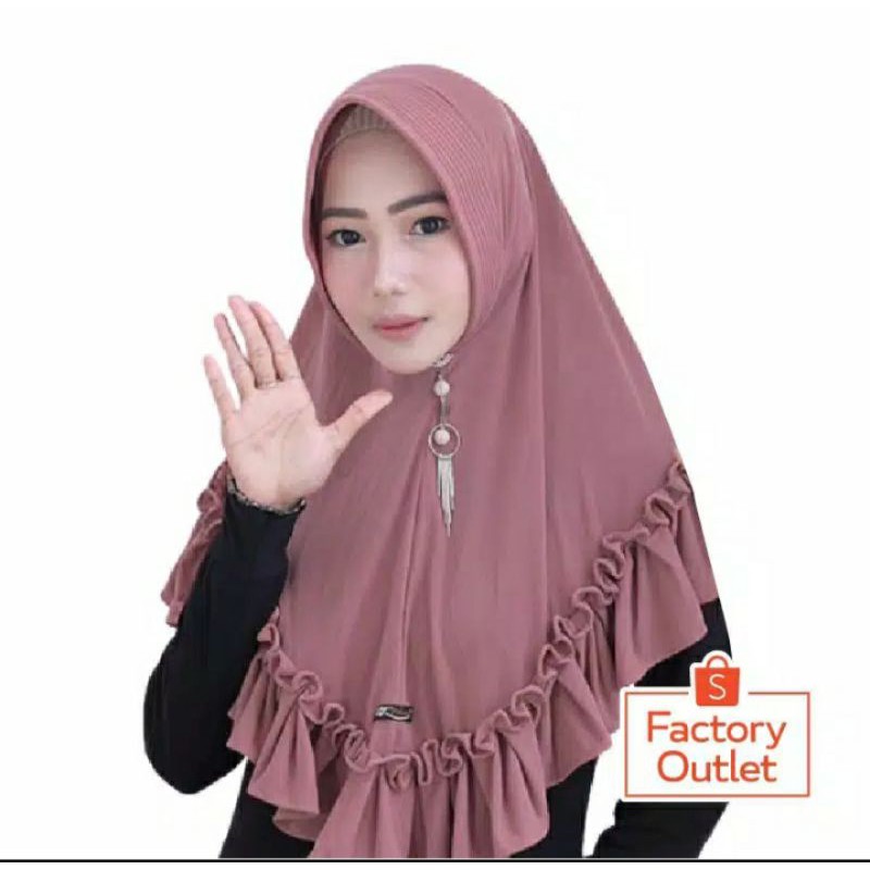 Hijab Rempel Madu / kerudung jersey rempel / Kriwil Instan / pet antem