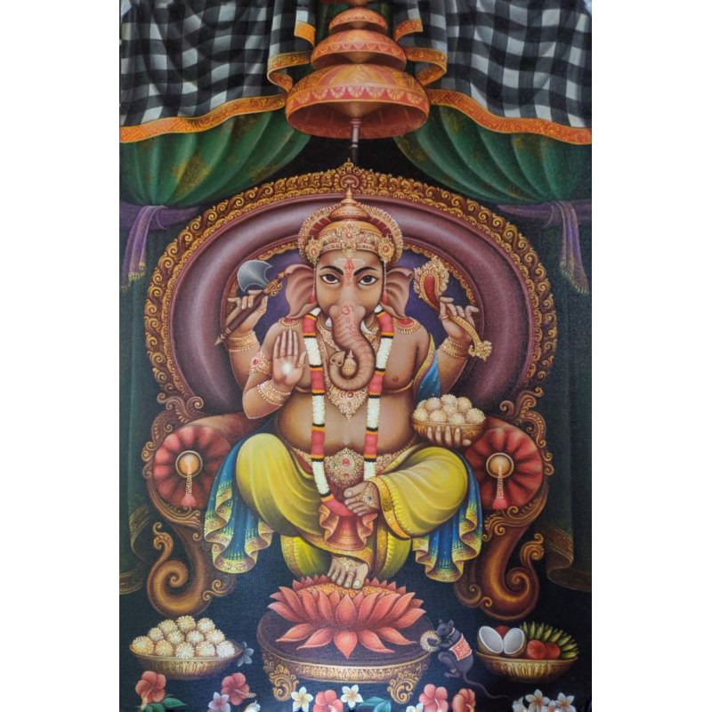 Lukisan dewa Ganesa hindu bali india Lukisan tradisi indah bali bagus