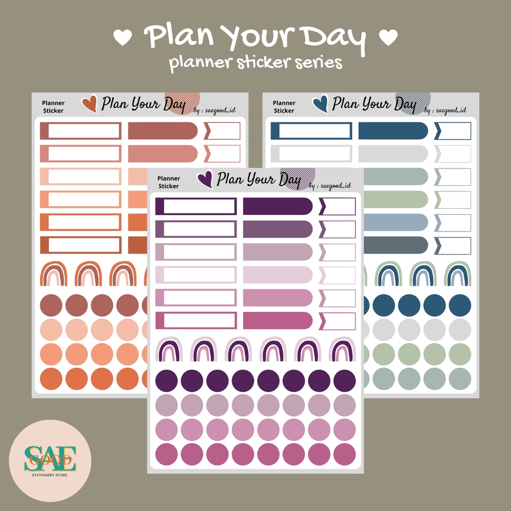 

saegood_id | Plan Your Day: Planner Sticker Sheet