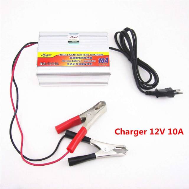 cas aki Charger Aki baterai portable motor mobil 12V 10A