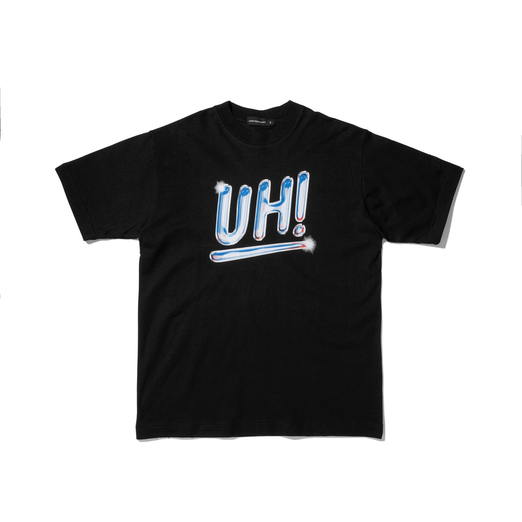 UH! Tshirt American Cotton Chrome Logo Black