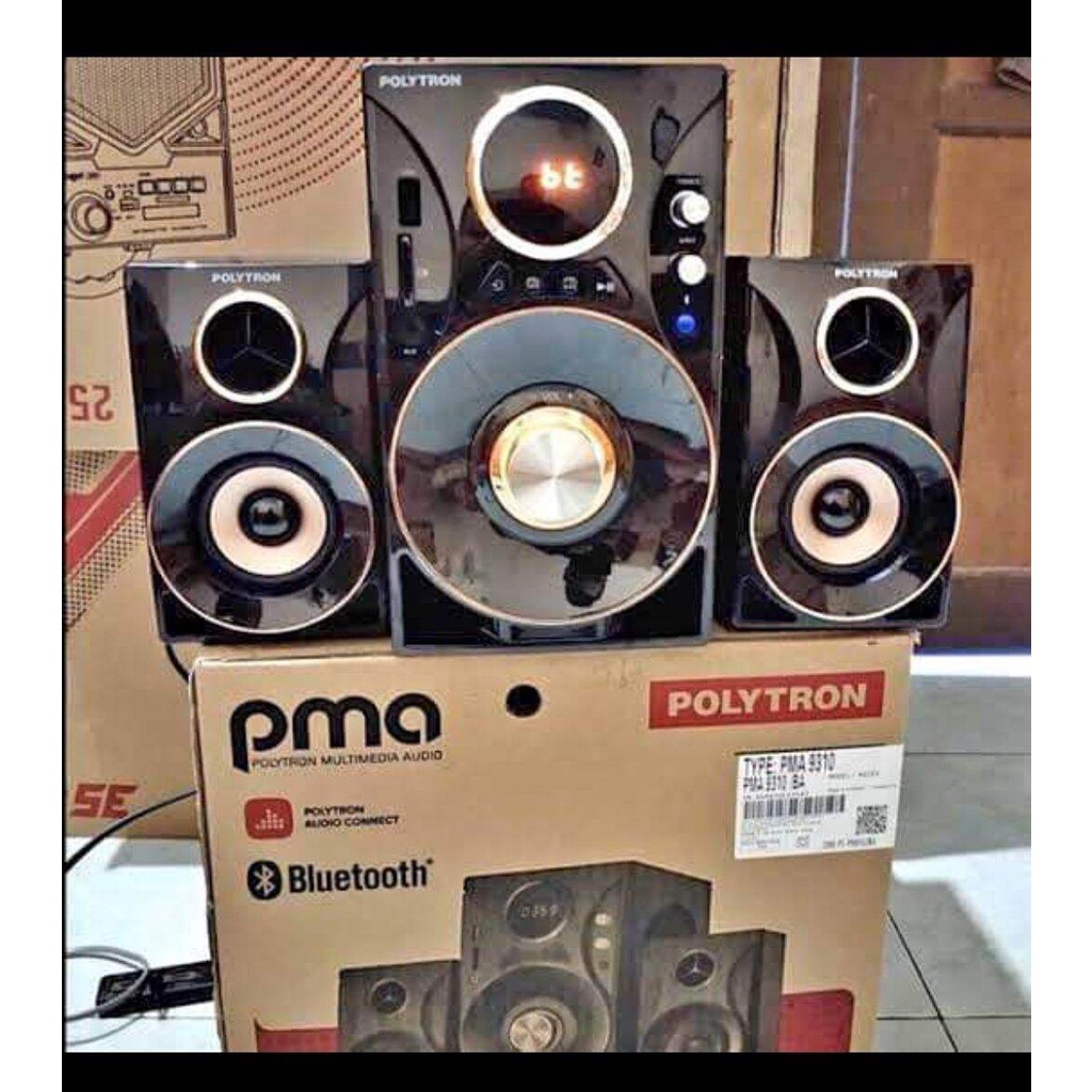 PROMO CUCI GUDANG POLYTRON Speaker Aktif Multimedia PMA 9502 Bluetooth USB Karaoke murah