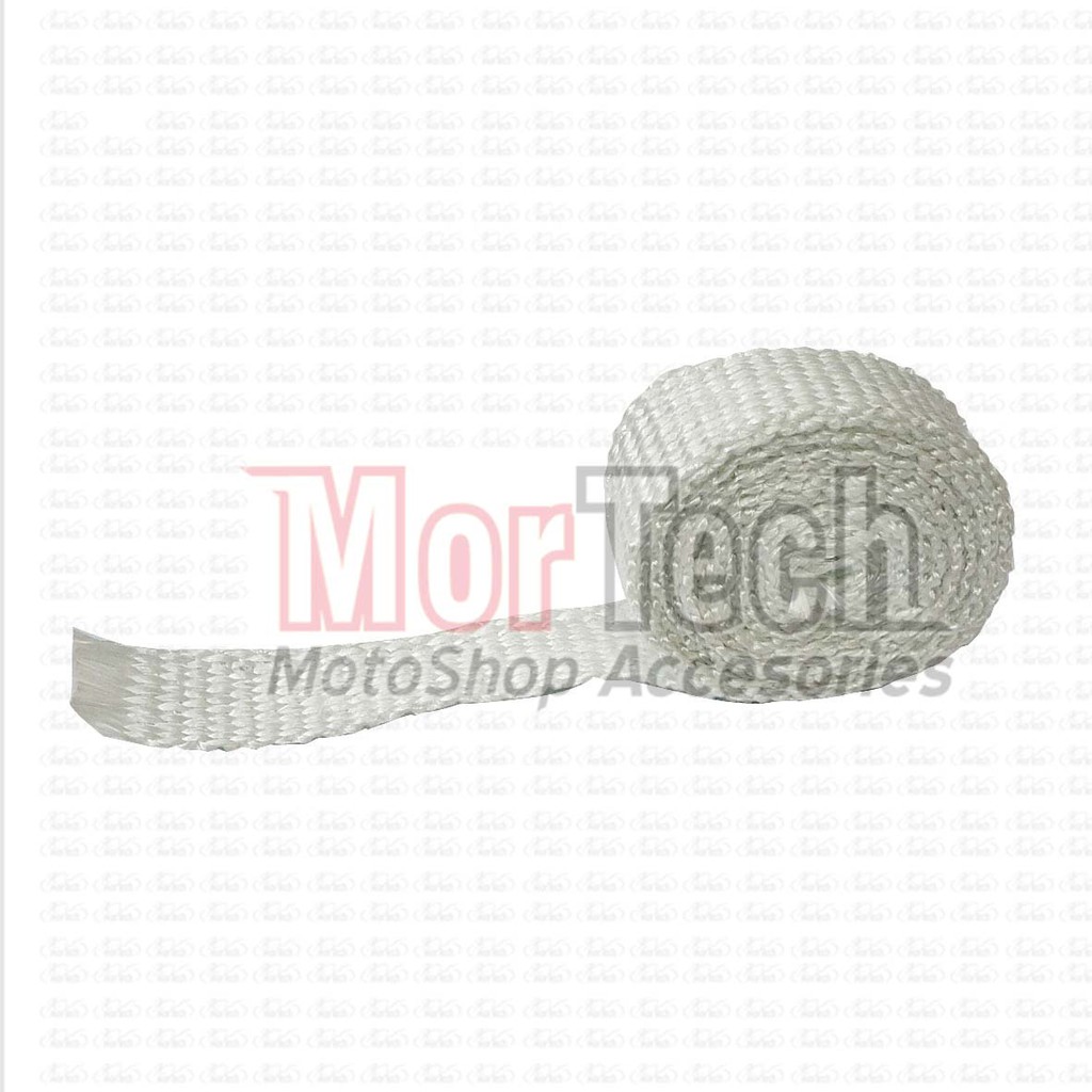 Exhaust Wrap Termocool Bungkus Header / Lakban Fiber Glass Pelindung / Peredam Panas Leher Knalpot A