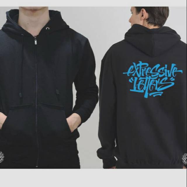 JAKET HOODIE ZIPPER CUSTOM EXSPRESIVE