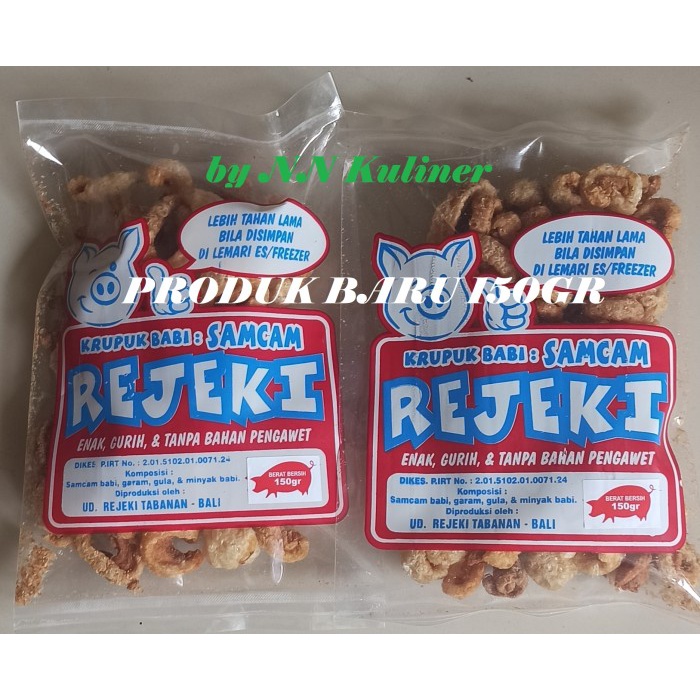 

Siap Krim 150Gr Kerupuk / Krupuk Babi Kulit / Samcam Samcan Rejeki Bali - Kulit