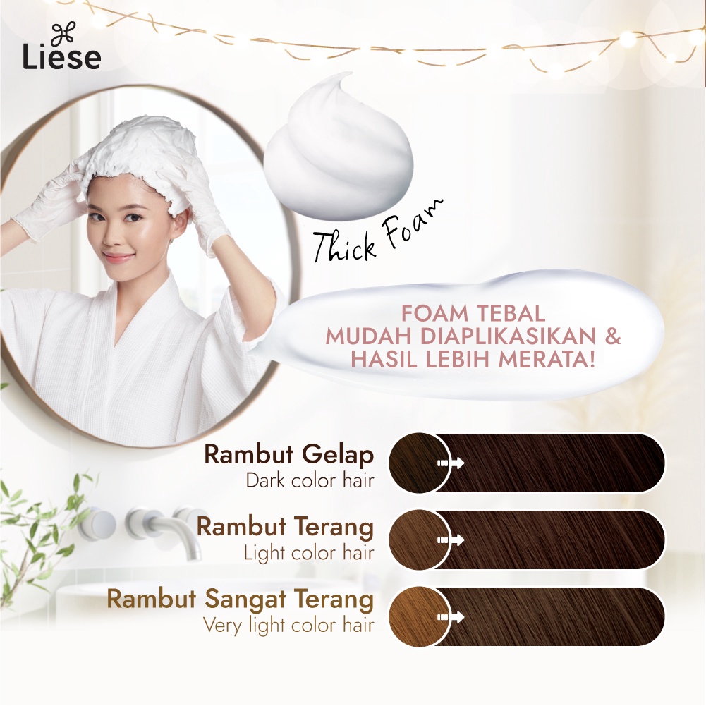 Liese Bubble Hair Color Foam Cat Pewarna Rambut Permanent / Hair Dye - Perawatan / Treatment Rambut Dark Chocolat