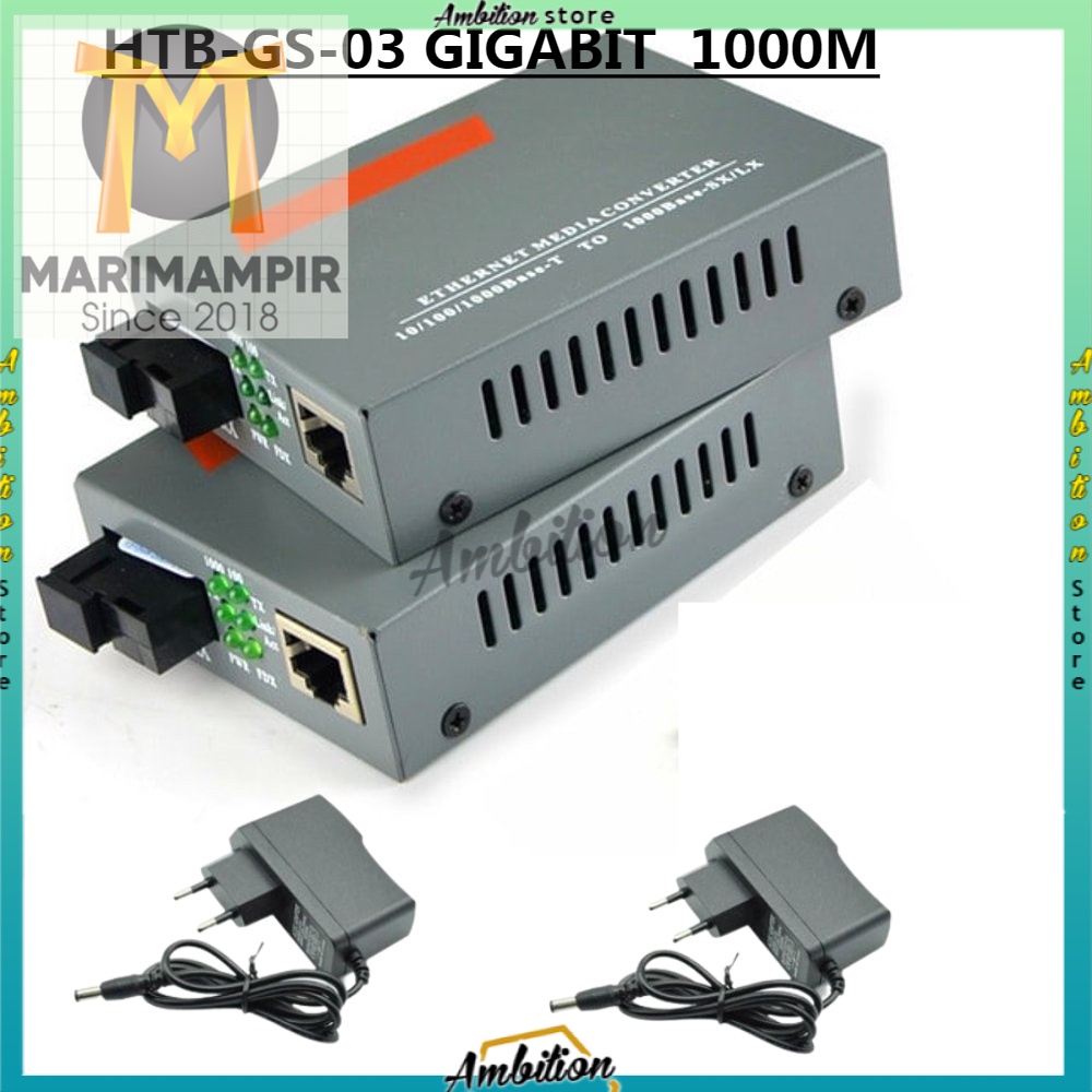 Marimampir sepasang 1000Mbps htb-gs-03 A / B NETLINK Gigabit 1000Mbps Fiber Optical Media Converter