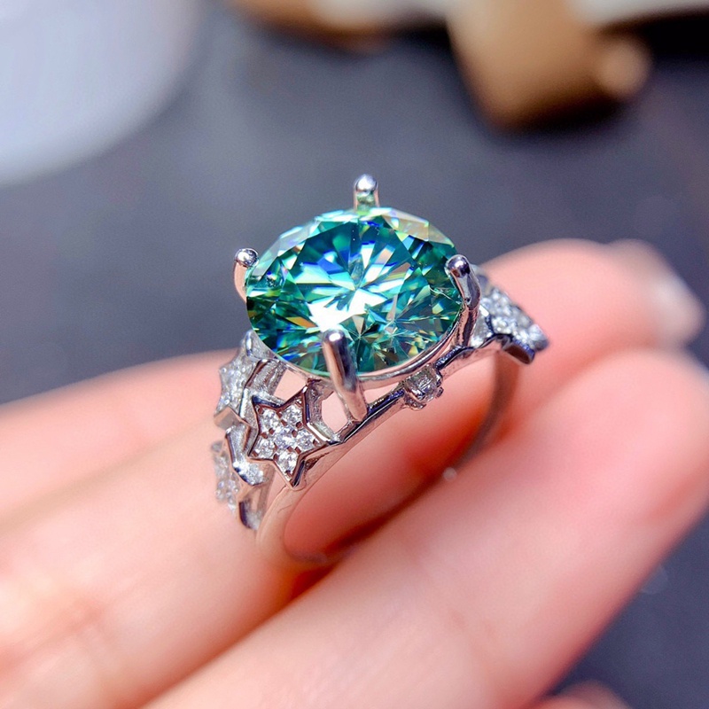 Cincin Adjustable Desain Bintang Hias Cubic Zirconia Gaya Korea Untuk Wanita