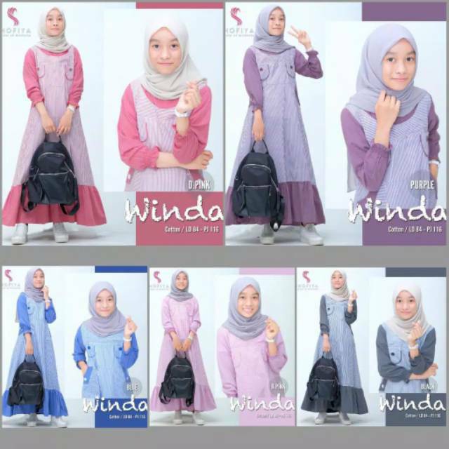 PROMO RAMADHAN - Ns FC REMAJA WINDA DRESS BY SHOPIYA||Ping maron biru