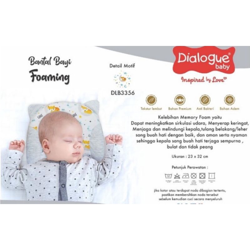 Dialogue bantal peang bayi memory foam/non memory foam