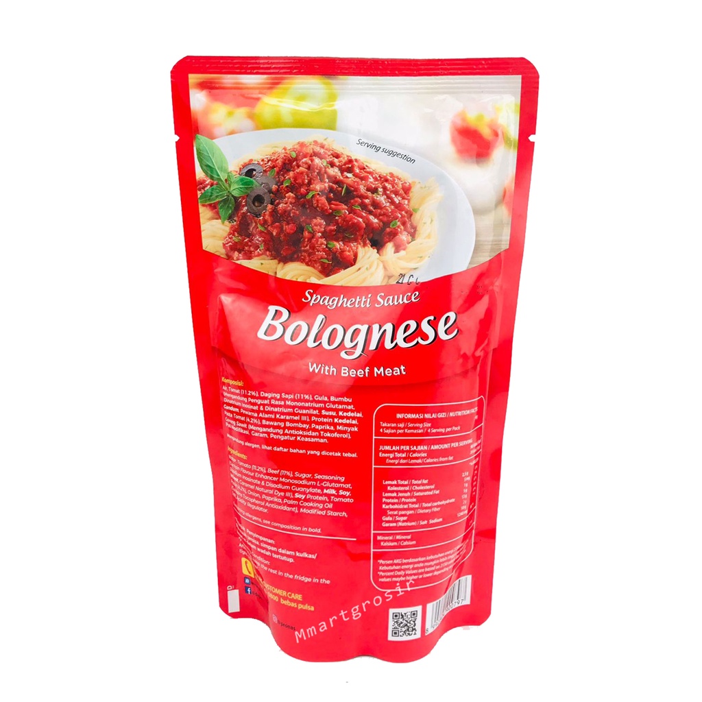 Pronas / saus sepageti bolognais / Daging ayam / daging sapi / 350g