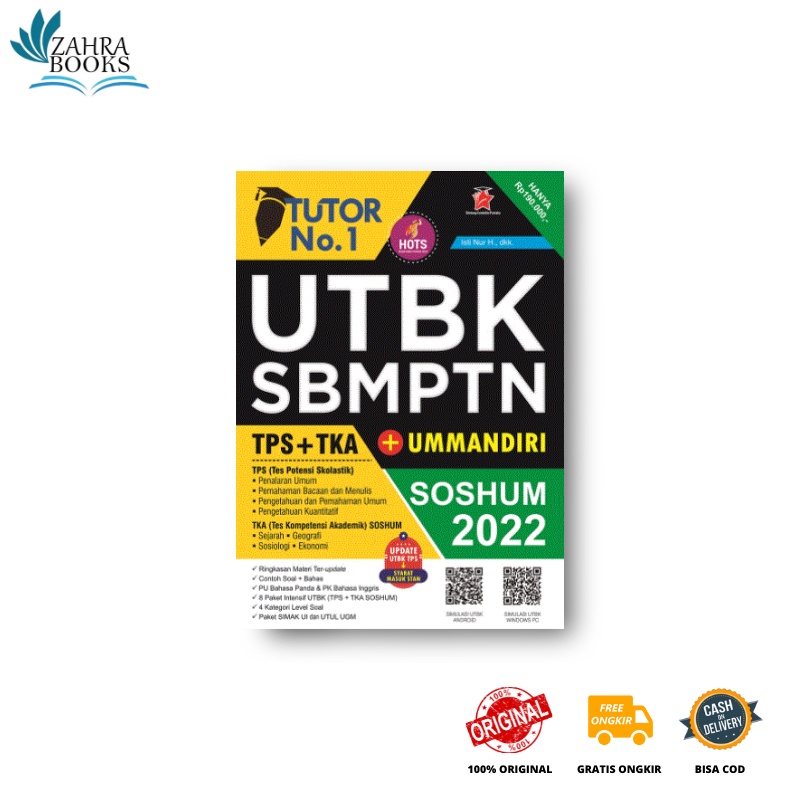 KP - Buku Tutor Utbk Sbmptn + Um Mandiri (TPS&TKA) SOSHUM 2022