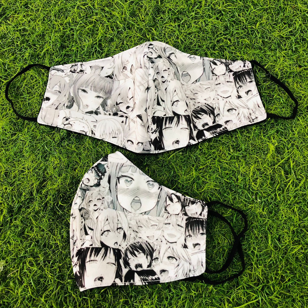 Masker Ahegao Kawaii Hent*i Fullprint Masker Wibu