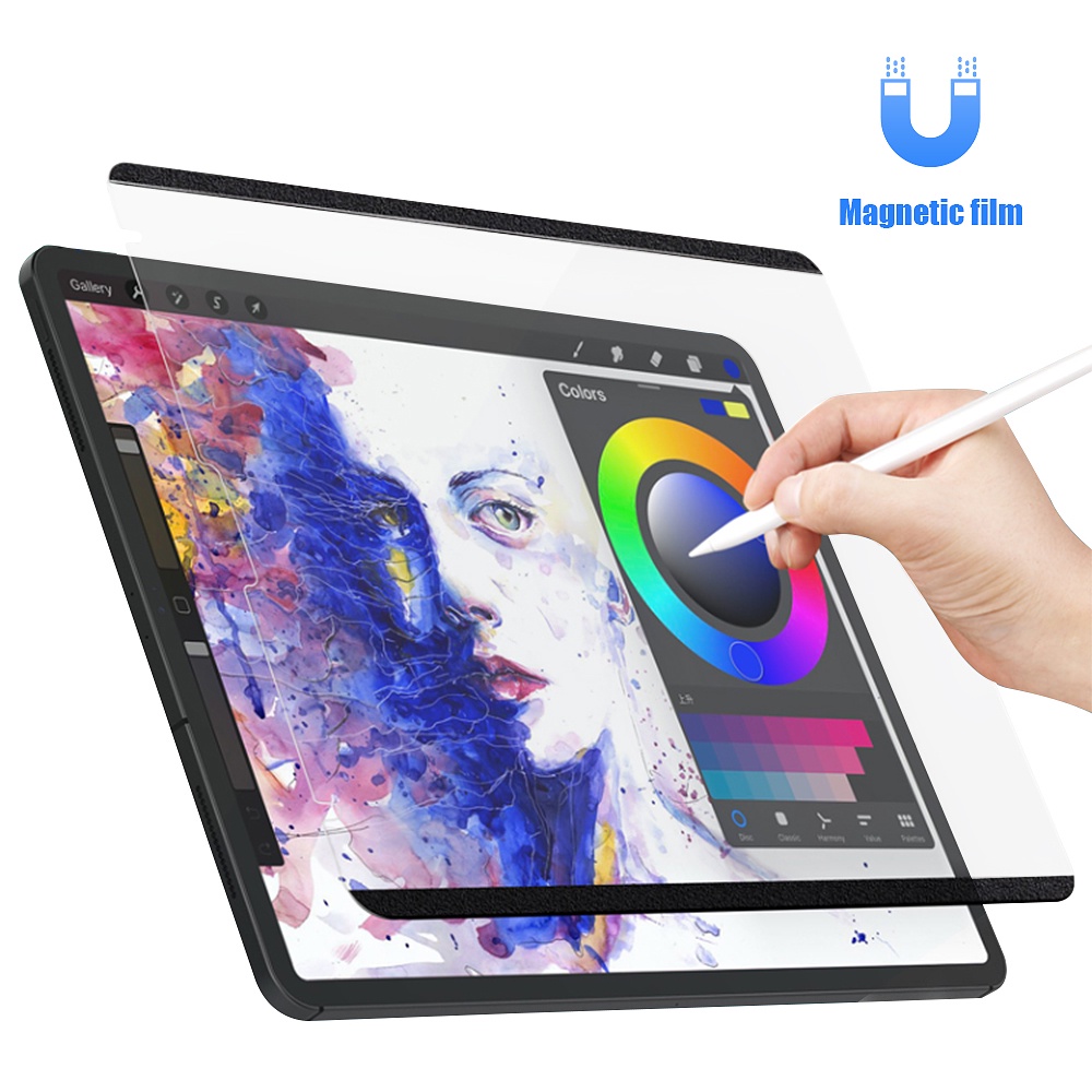 Film Pelindung Layar Magnetik Dapat Dilepas Untuk iPad Pro 11 2021 2020 2018 iPad Air 4 10.9 10.2 7th 8th