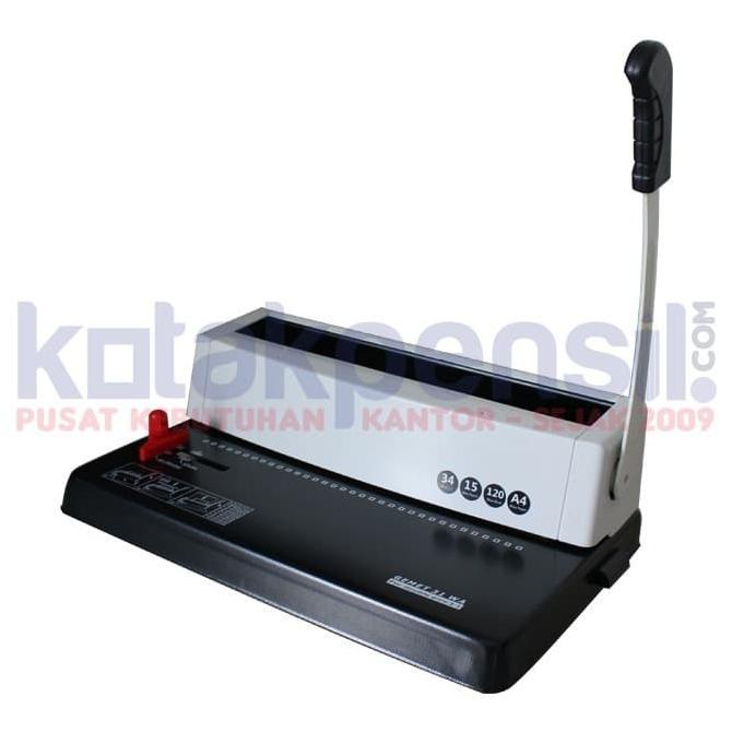 

[BISA COD] Mesin Jilid Spiral Kawat GEMET 31 WA (A4, 3:1)