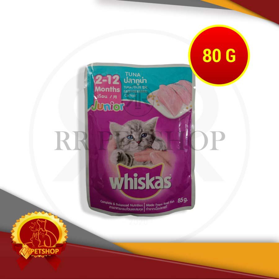 Makanan Kucing Whiskas Junior Tuna Saset 85 Gram Cat Food Whiskas Junior Mackarel 85gr Basah Saset