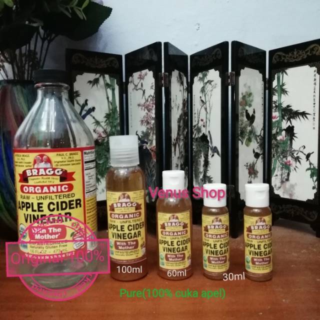 

Bragg Apel cidar vineger / cuka apel share in jar repack