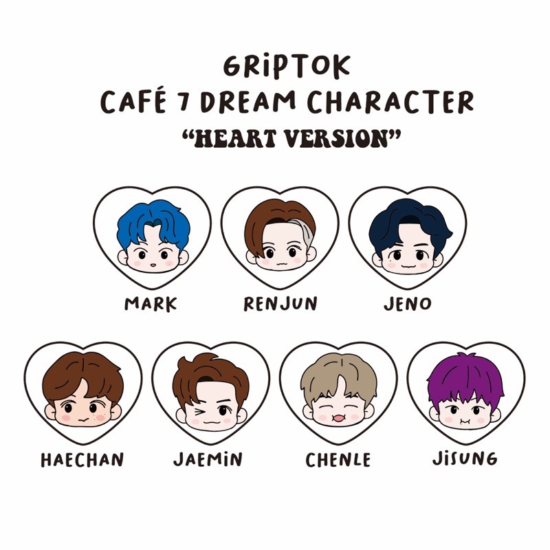 CAFE 7 DREAM CHARACTER GRIPTOK / GRIPTOK NCT / POPSOCKET NCT