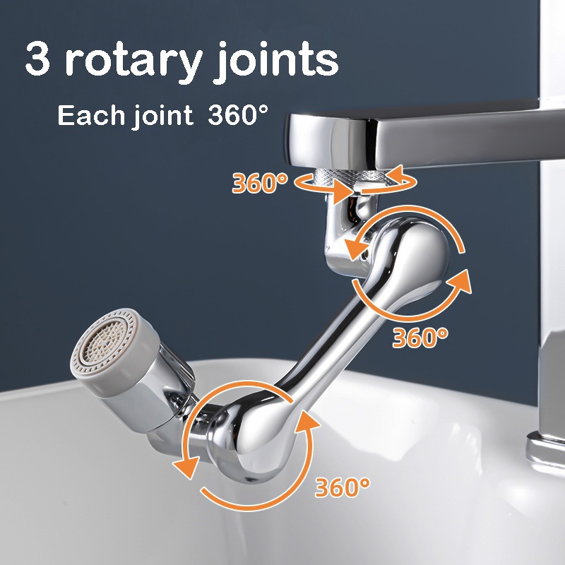 1080° Kepala Keran Air Universal Dapat Diputar Dengan 2 Mode Untuk Kamar Mandi