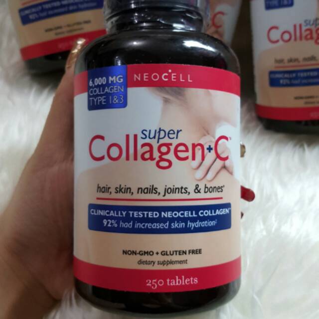 Xtra murah neocell super collagen + c 6000mg type 1&3 - 250 tablets Bee...