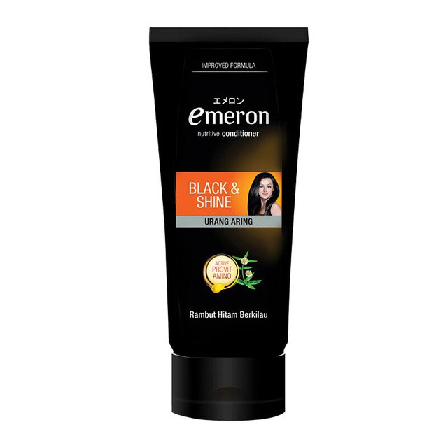 Emeron Conditioner Black &amp; Shine Kondisioner Rambut Hitam Berkilau